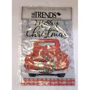 NEW Garden Flag - Flag Trends By Carson 12.5"x18" -‎ Merry Christmas Red Truck
